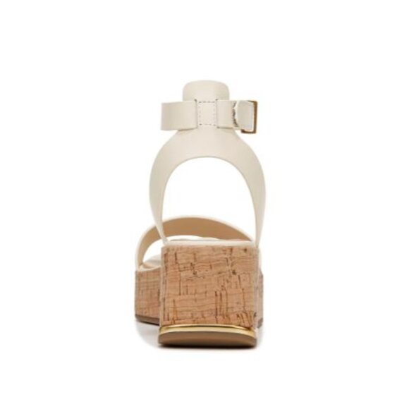 Franco Sarto Terry Platform Sandal Ivory White Leather Size 7.5 - Picture 4 of 8